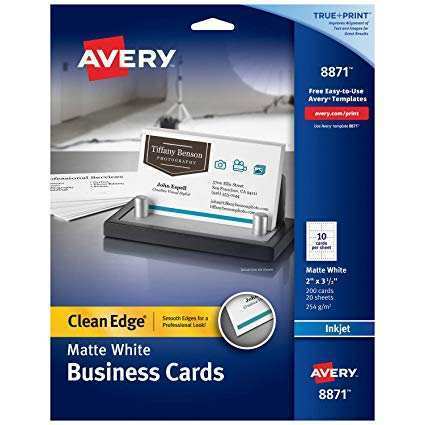 41 Printable Avery A4 Business Card Template for Ms Word with Avery A4 Business Card Template