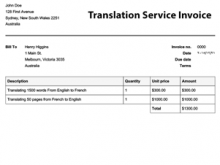 41 Standard Freelance Translation Invoice Template Now for Freelance Translation Invoice Template