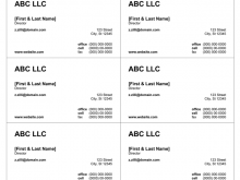 41 Standard Plain White Business Card Template Word in Photoshop for Plain White Business Card Template Word