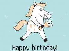 42 Birthday Card Template Horse in Word for Birthday Card Template Horse