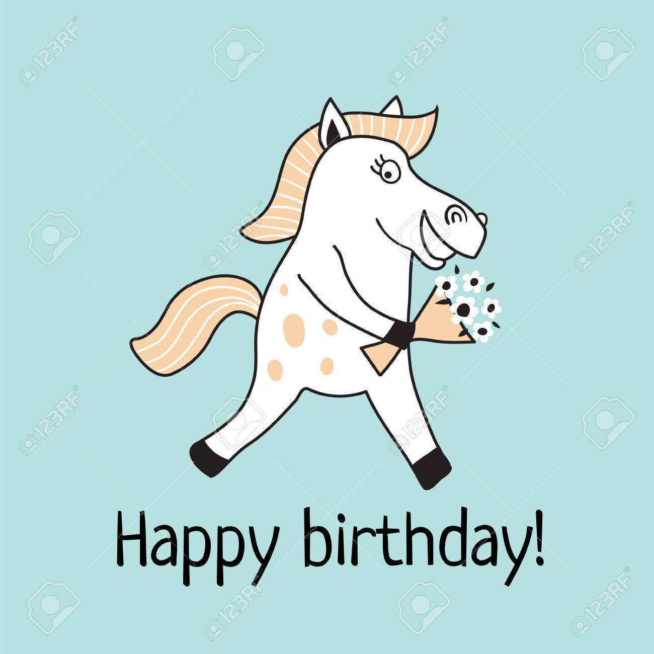 42 Birthday Card Template Horse in Word for Birthday Card Template ...