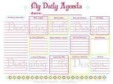 42 Blank Daily Agenda Template 2018 Photo by Daily Agenda Template 2018