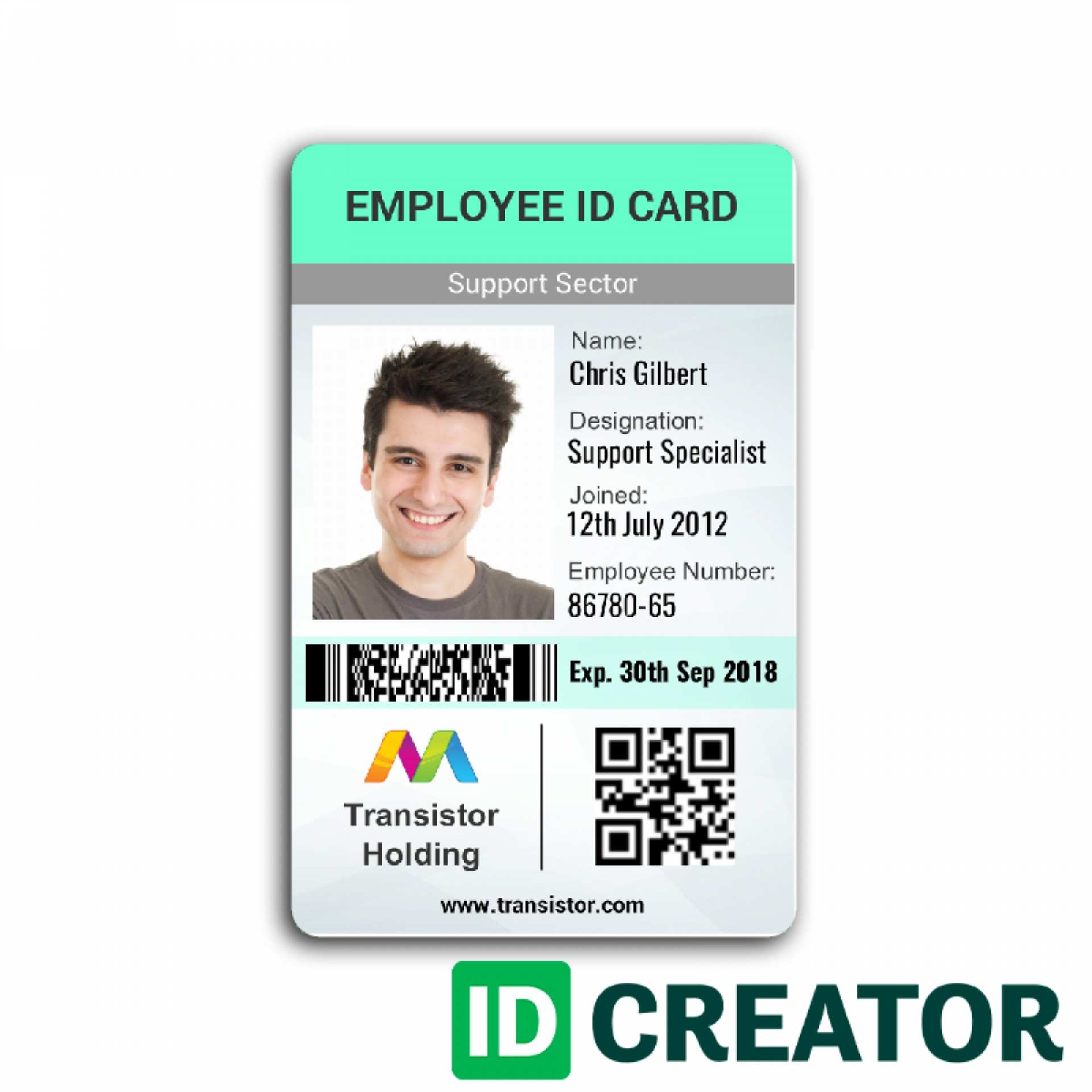 2 Create Employee Id Card Template Microsoft Word Free Download Within Employee Card Template Word