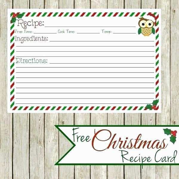42 Create Free Christmas Recipe Card Template For Word In Word By Free Christmas Recipe Card Template For Word Cards Design Templates