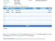 Meeting Agenda Template For Project Management