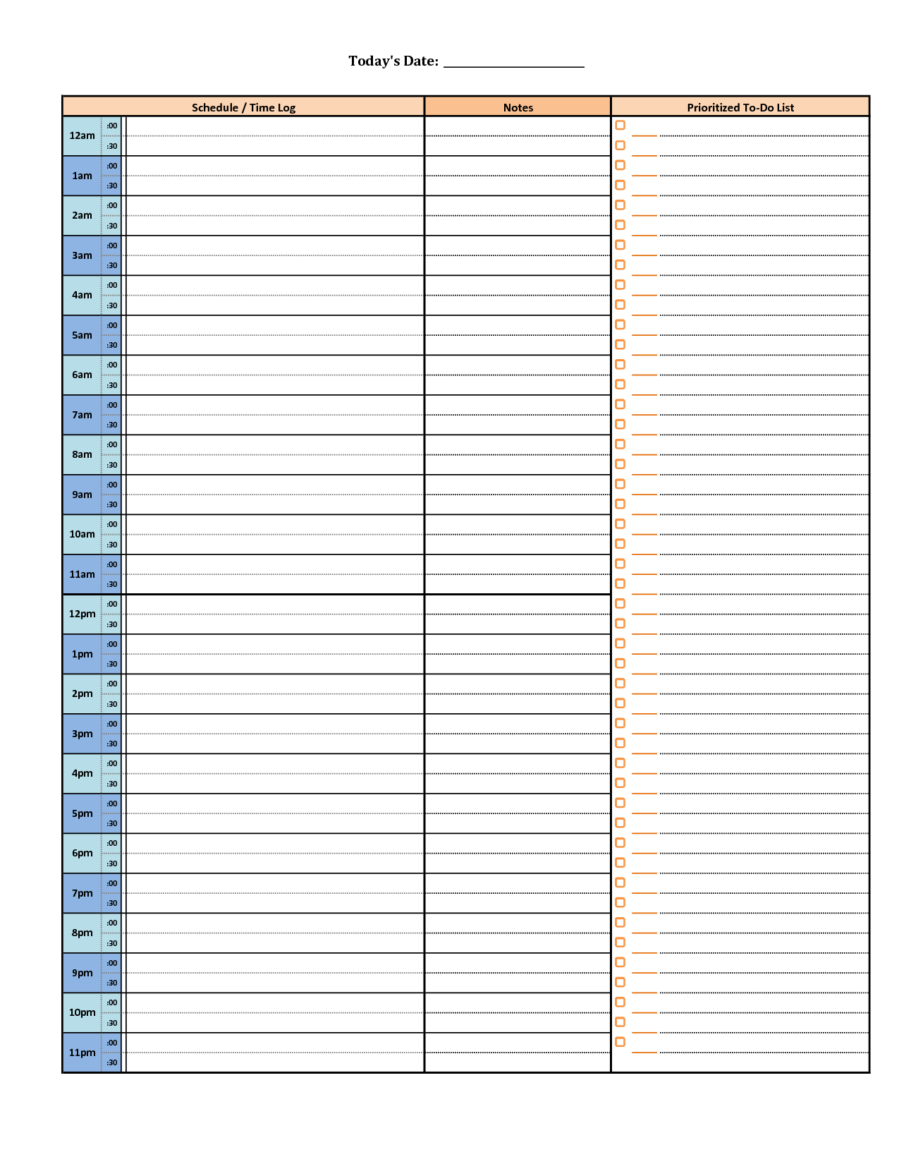 42 Creating Daily Calendar Template Hourly Formating for Daily Calendar Template Hourly