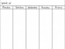 42 Format 5 Day Class Schedule Template Layouts for 5 Day Class Schedule Template