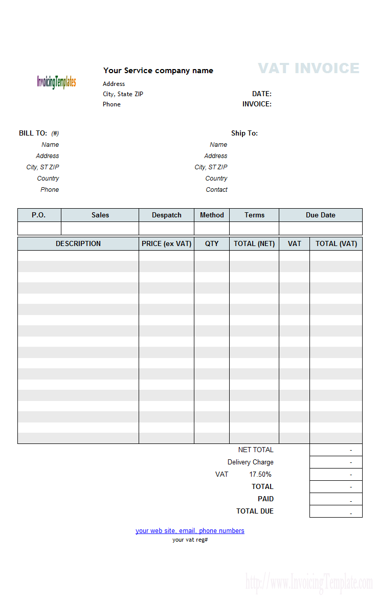42 Format Invoice Template With Vat Calculation Now with Invoice Template With Vat Calculation