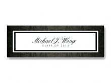 Name Card Template For Graduation Announcements