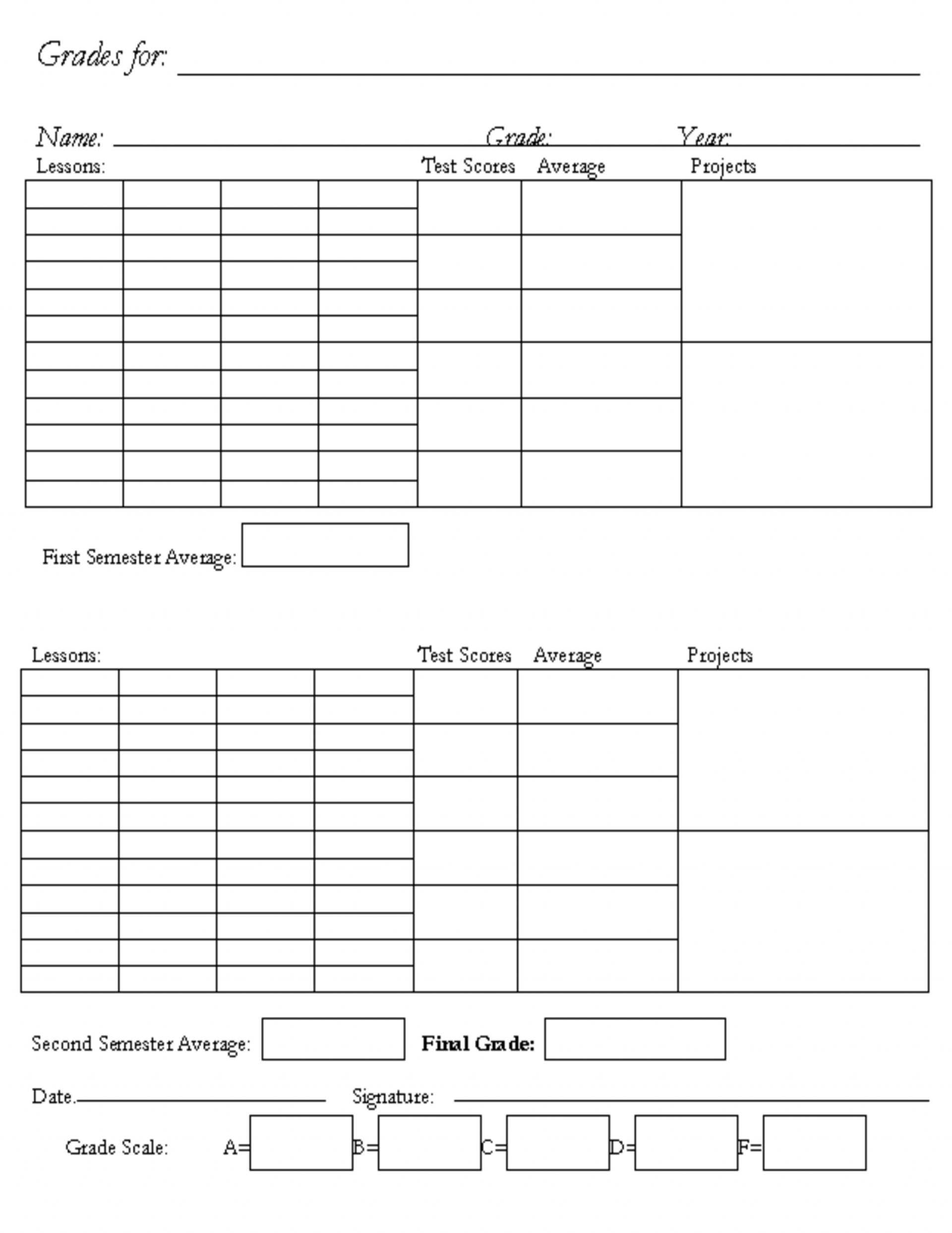 42 Free Printable Free Report Card Template For Homeschoolers Maker by Free Report Card Template For Homeschoolers