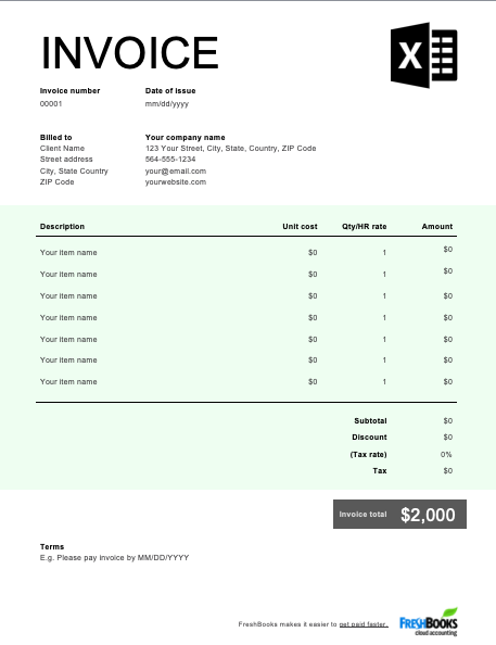42 Free Printable Invoice Template Excel Photo by Invoice Template Excel
