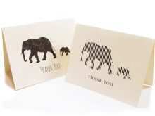 Thank You Card Template Elephant