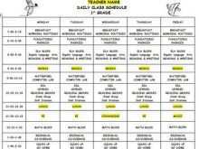 42 Printable Daily Class Schedule Template Now with Daily Class Schedule Template