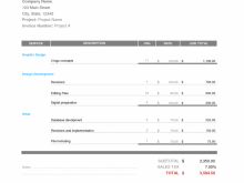 Invoice Template For Freelance Designer