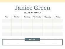 42 Printable Simple Class Schedule Template Layouts with Simple Class Schedule Template