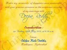 42 Printable Wedding Card Templates Telugu for Ms Word with Wedding Card Templates Telugu
