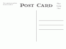42 Report Postcard Template Stamp Photo with Postcard Template Stamp