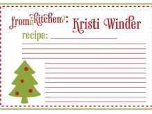 Template For Christmas Recipe Card