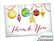 42 Standard Thank You Card Template For Christmas Formating with Thank You Card Template For Christmas
