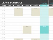 Student Schedule Template Free