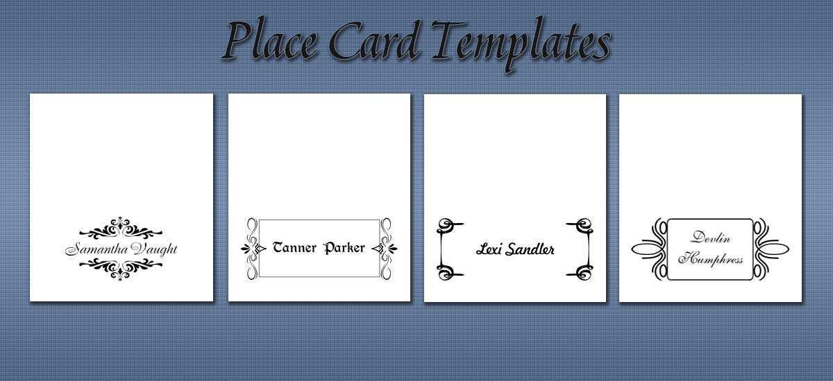 Place Card Template 6 Per Sheet