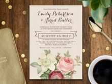 Wedding Card Template Vintage