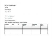 42 Visiting Interview Schedule Template Word Maker for Interview Schedule Template Word