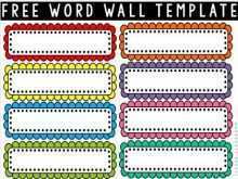 42 Visiting Template For Word Wall Cards With Stunning Design with Template For Word Wall Cards
