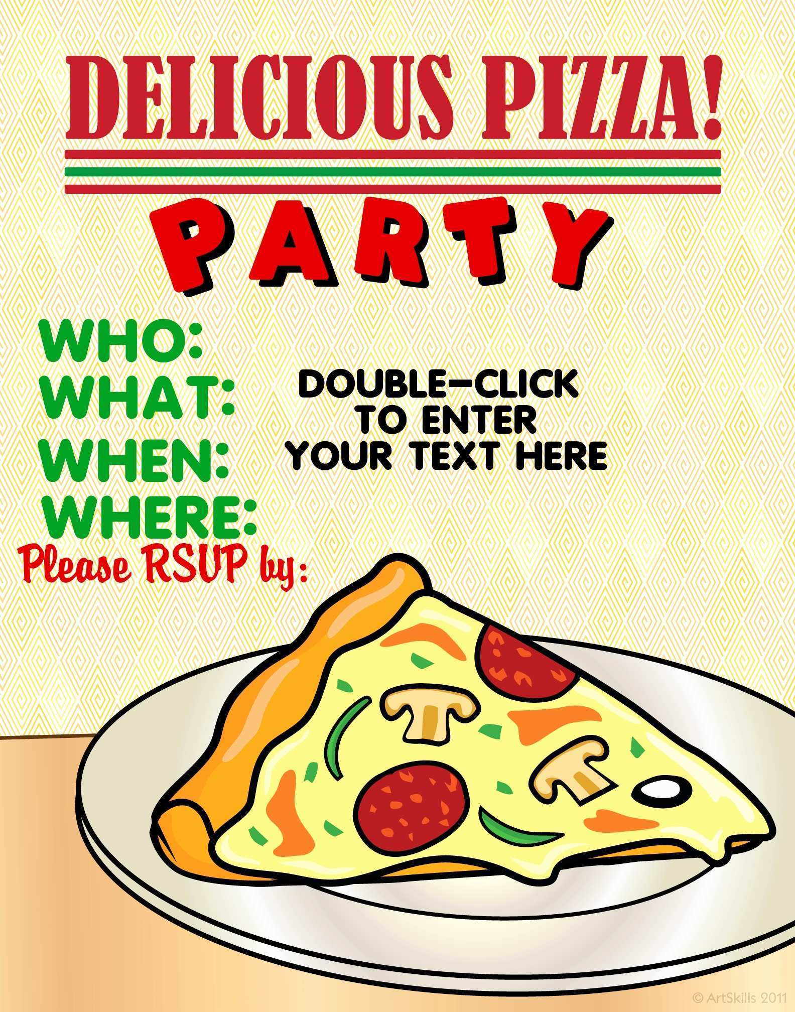 43 Adding Pizza Party Flyer Template Templates with Pizza Party Flyer Template