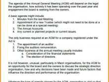 Agenda Template For Agm