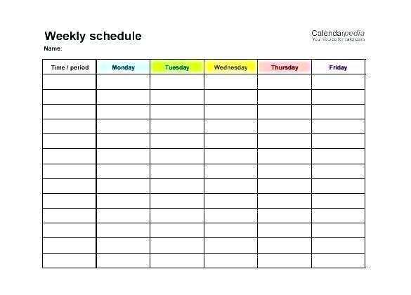43 Best Weekly School Schedule Template Word Download for Weekly School Schedule Template Word