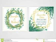 Wedding Card Template Green