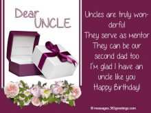 43 Create Uncle Birthday Card Template Templates with Uncle Birthday Card Template