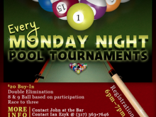 43 Creating Free Pool Tournament Flyer Template For Free for Free Pool Tournament Flyer Template