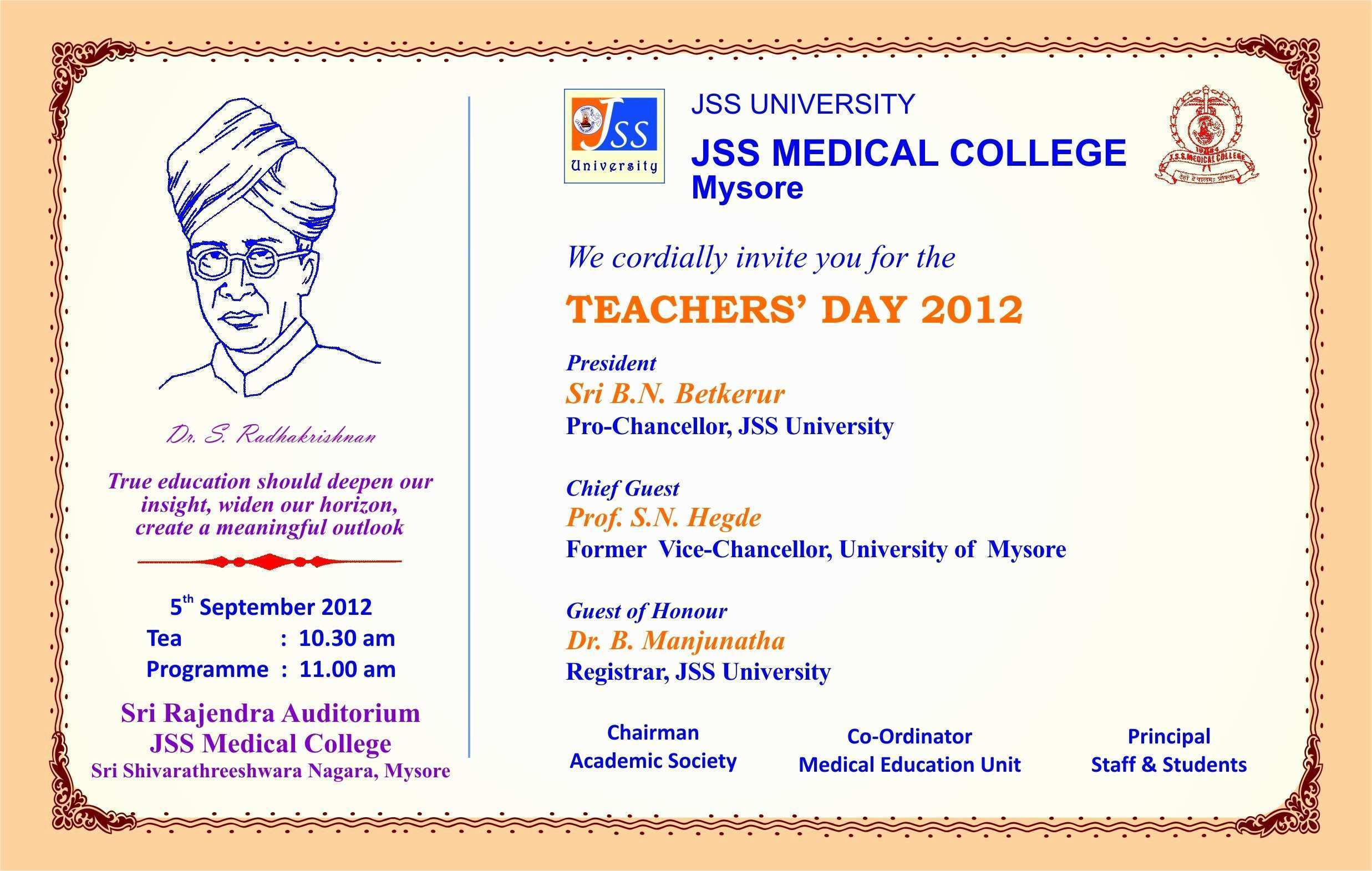 43 Creating Invitation Card Format For Teachers Day for Ms Word for Invitation Card Format For Teachers Day