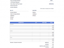 Construction Contractor Invoice Template