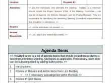 43 Format Quality Meeting Agenda Template for Ms Word with Quality Meeting Agenda Template