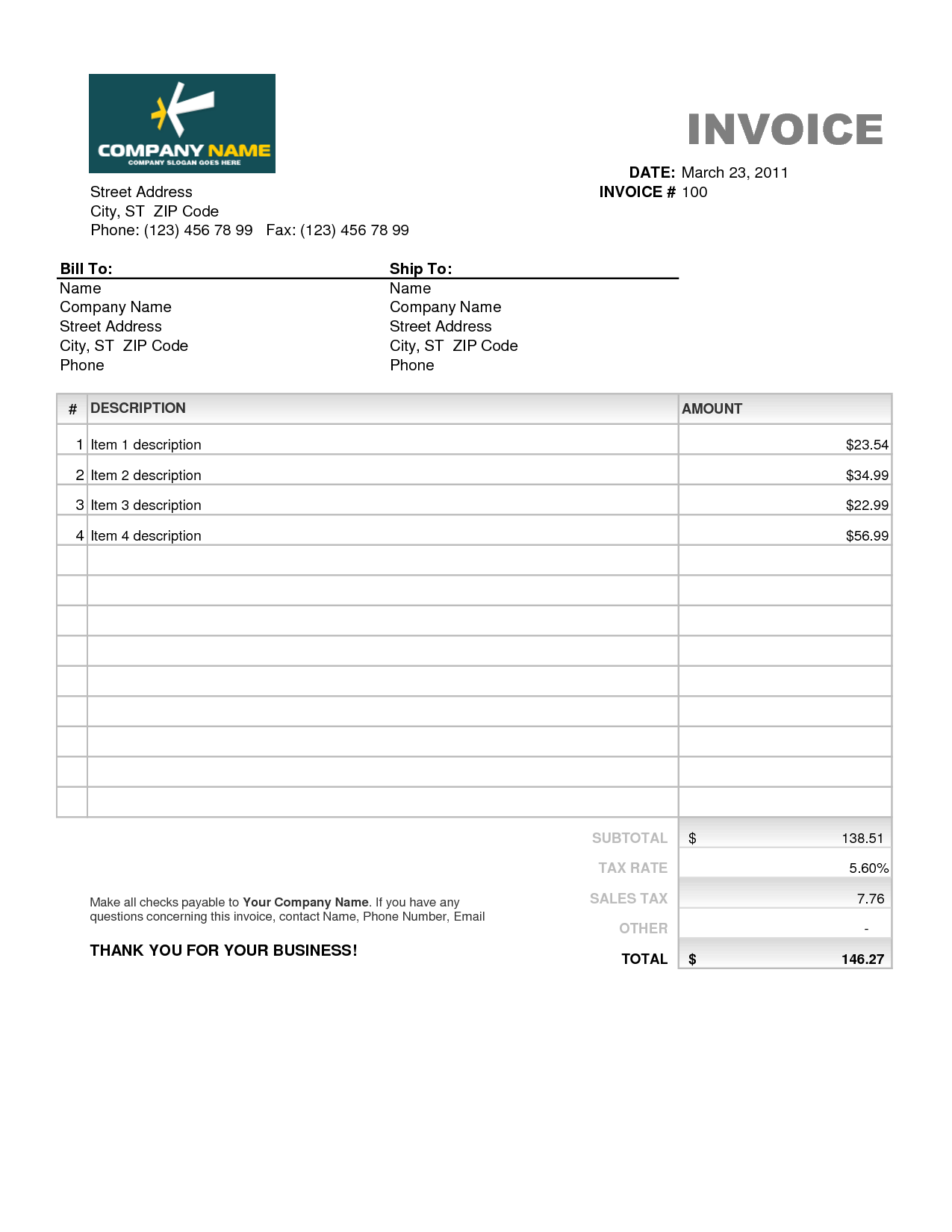 43 Format Tax Invoice Format Pdf Download with Tax Invoice Format Pdf
