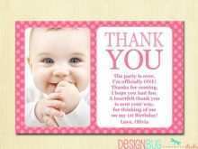 43 Format Thank You Card Template 1St Birthday Templates with Thank You Card Template 1St Birthday