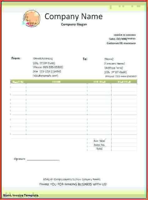 43 Free Blank Invoice Format Excel With Stunning Design by Blank Invoice Format Excel