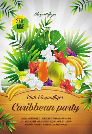 43 How To Create Caribbean Party Flyer Template Formating by Caribbean Party Flyer Template