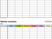 Class Schedule Template Google Docs