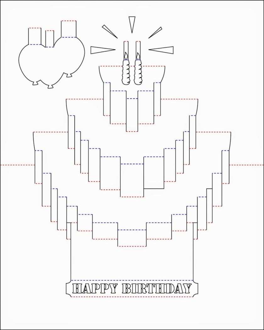 43 Printable 3D Birthday Card Template Printable in Word with 3D Birthday Card Template Printable