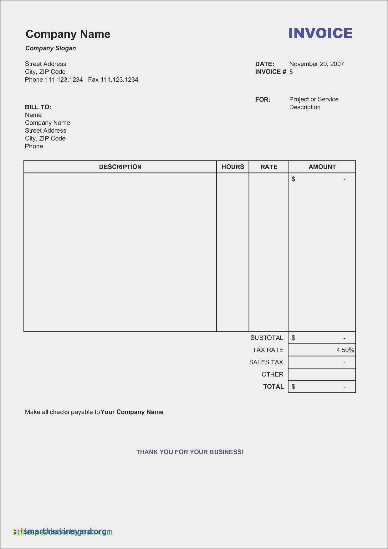 43 printable blank invoice template in word for blank invoice template