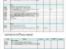 43 Report Travel Agenda Template Excel for Ms Word with Travel Agenda Template Excel