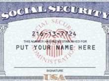 43 Standard Make A Social Security Card Template Photo for Make A Social Security Card Template