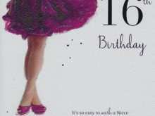 43 Visiting 16Th Birthday Card Template With Stunning Design by 16Th Birthday Card Template