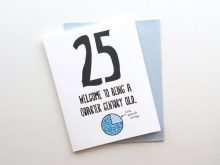 43 Visiting 25Th Birthday Card Template Layouts with 25Th Birthday Card Template