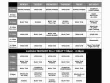 44 Blank Exercise Class Schedule Template For Free for Exercise Class Schedule Template
