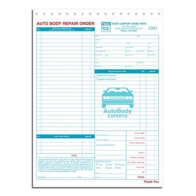 44 Create Body Repair Invoice Template Photo with Body Repair Invoice Template